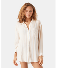 Load image into Gallery viewer, Roxy Stripe Out Cover Up Shirt and Short
