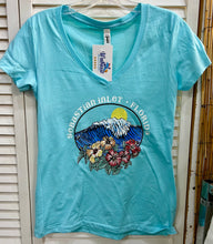 Load image into Gallery viewer, Sherry Hibiscus W/Wave Womens Tee
