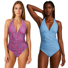 Load image into Gallery viewer, Swimsuit Station Womens V Neck Halter Tankini Set
