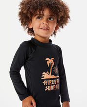 Load image into Gallery viewer, Rip Curl Micro Wave Palm LS Kids Rash Guard Tee

